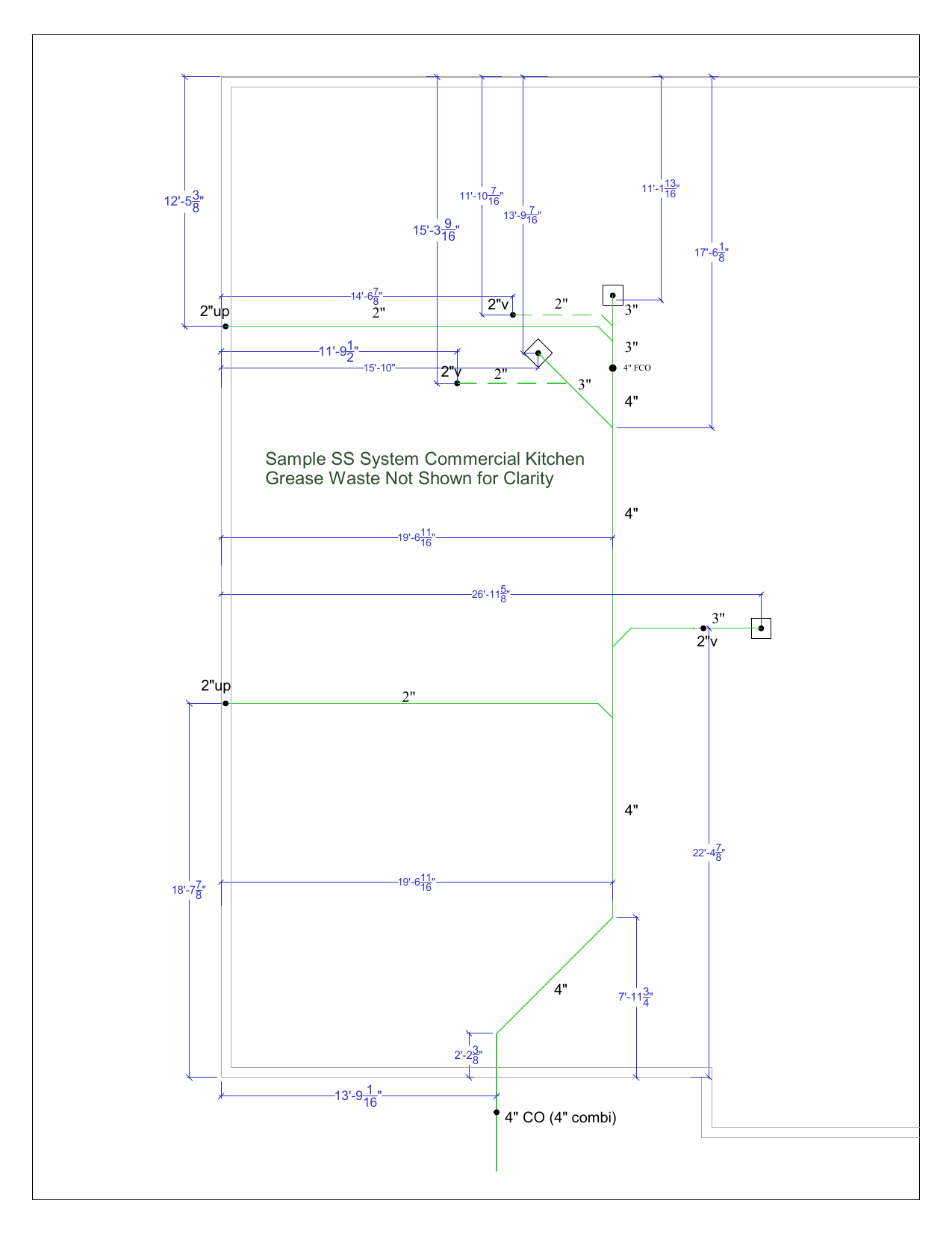 Sample field layout drawing