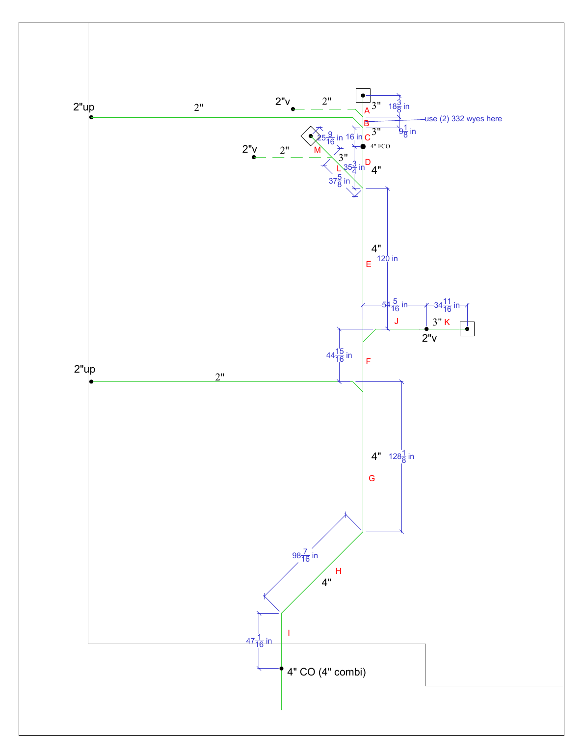 Actual sample DWV layout drawing